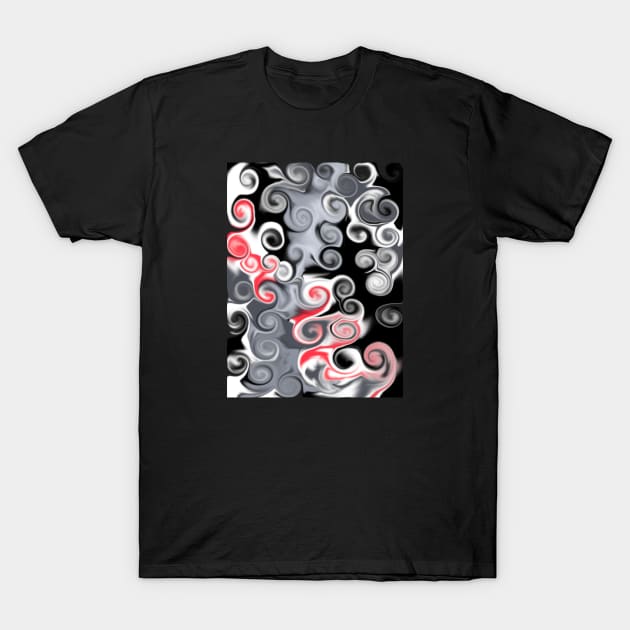 Swirl Abstract T-Shirt by Orchid's Art